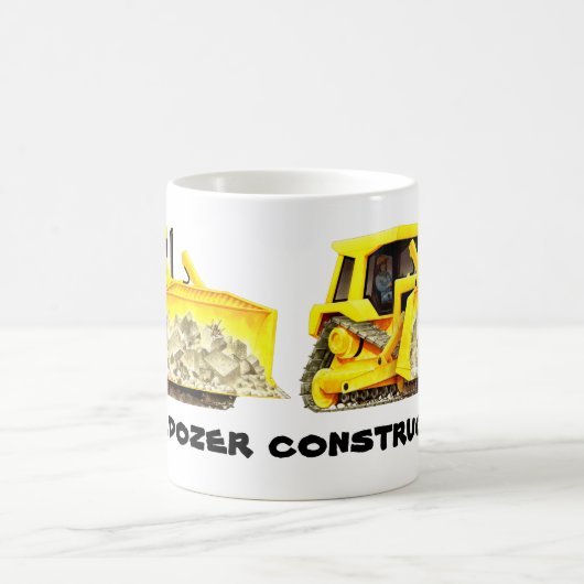 カスタムなブルドーザーの建築のコーヒー・マグ コーヒーマグカップ (中央)