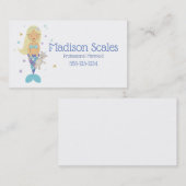 カスタムなブロンドの小さい人魚の名刺 名刺 (正面/裏面)