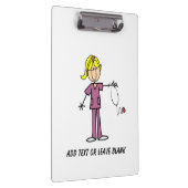 カスタムなブロンドの棒の姿のナースのクリップボード クリップボード (右)