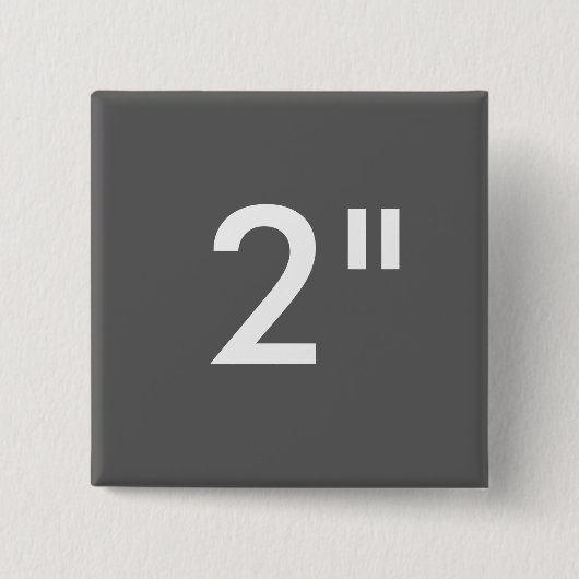 カスタムなプリント2"正方形ボタンのブランクのテンプレートの灰色 缶バッジ (正面)