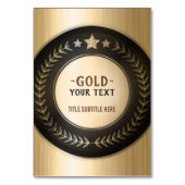 カスタムなプリントDIYメダル金ゴールド#1はあなたのロゴを編集します加えます テーブルナンバー (正面)