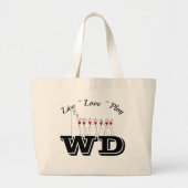 カスタムなプレーヤーはテーマのネットボールを置きます ラージトートバッグ (正面)