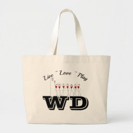 カスタムなプレーヤーはテーマのネットボールを置きます ラージトートバッグ