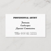 カスタムなプロの芸術家 名刺 (裏面)