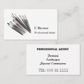 カスタムなプロの芸術家 名刺 (正面/裏面)