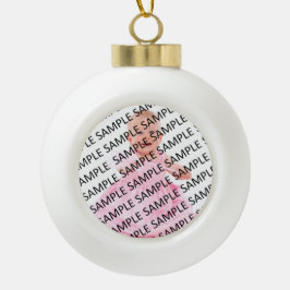 カスタムなベビーの初めてのクリスマスのテンプレート セラミックボールオーナメント