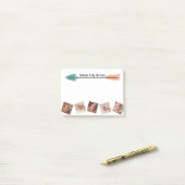 カスタムなベビーの種族の矢の写真のコラージュのモダン ポストイット (デスク上)