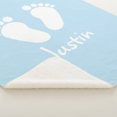 カスタムなベビーの足の生まれたばかりのなsherpaのフリースブランケット シェルパブランケット (3/4)