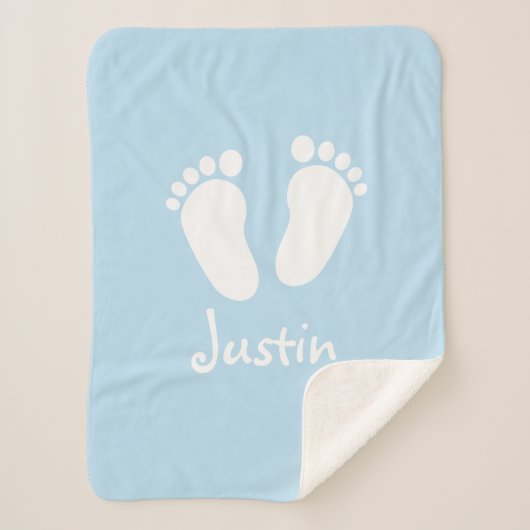 カスタムなベビーの足の生まれたばかりのなsherpaのフリースブランケット シェルパブランケット (正面)