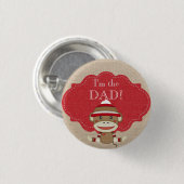 カスタムなベビーシャワーのパーティー私はパパボタンです 缶バッジ (正面&裏面)