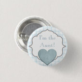 カスタムなベビーシャワーのパーティー私は叔母さんですButton 缶バッジ (正面&裏面)
