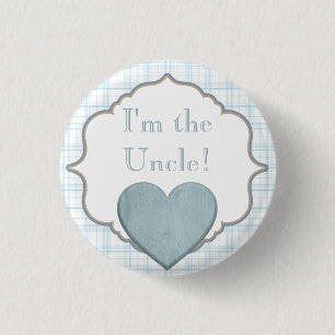 カスタムなベビーシャワーのパーティー私は叔父さんですButton 缶バッジ
