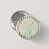 カスタムなベビーシャワーのパーティー私は叔父さんボタンです 缶バッジ (正面&裏面)