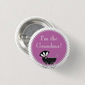 カスタムなベビーシャワーのパーティー私は祖母ボタンです 缶バッジ (正面&裏面)