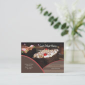 カスタムなベーカリー/ケイタリングビジネスカード 名刺 (スタンド正面)