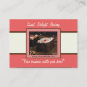 カスタムなベーカリー/ケイタリングビジネスカード 名刺 (裏面)