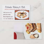 カスタムなベーカリー、デリカテッセンまたはカフェの名刺 名刺 (正面/裏面)