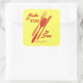 カスタムなベーキング及び料理のギフトのラベル スクエアシール (バッグ)