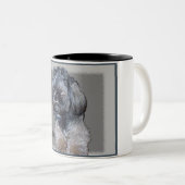 カスタムなペットポートレートのマグ ツートーンマグカップ (正面右)