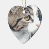 カスタムなペット写真のオーナメントは|あなたのイメージをここに加えます セラミックオーナメント (左)