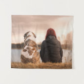 カスタムなペット写真のタペストリー タペストリー (正面(横))