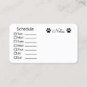 カスタムなペット名刺-犬の歩く及びモデル 名刺 (裏面)