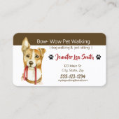 カスタムなペット名刺-犬の歩く 名刺 (正面)