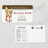 カスタムなペット名刺-犬の歩く 名刺 (正面/裏面)