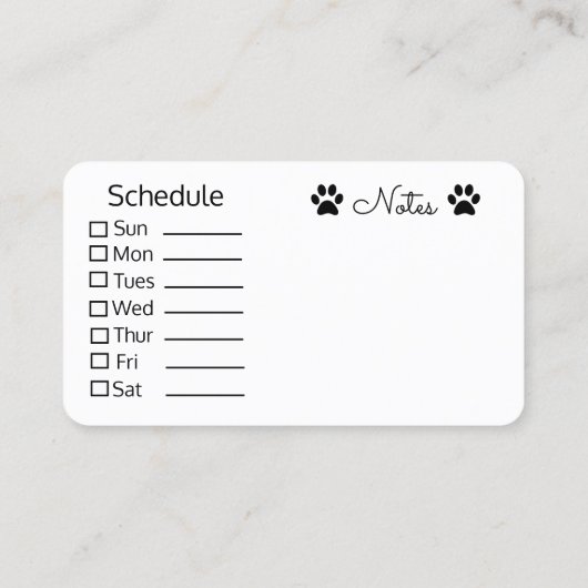 カスタムなペット名刺-犬の歩く 名刺 (裏面)