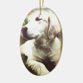 カスタムなペット記念の記念品のオーナメント セラミックオーナメント (左)