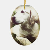 カスタムなペット記念の記念品のオーナメント セラミックオーナメント (正面)
