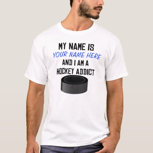 カスタムなホッケーの常習者のワイシャツ Tシャツ (正面)
