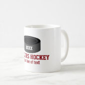 カスタムなホッケー選手数チーム名前 コーヒーマグカップ (正面右)