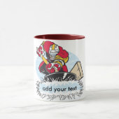 カスタムなホッケー選手 マグカップ (中央)