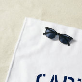 カスタムなボートの大尉の航海のないかりのビーチタオル ビーチタオル (インサイチュ)