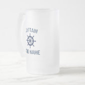 カスタムなボートの大尉一流の航海のなビールジョッキ フロストグラスビールジョッキ (正面左)