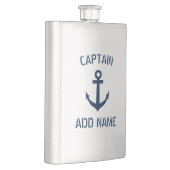 カスタムなボートの大尉一流海軍いかりの鋼鉄フラスコ フラスク (右)