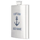 カスタムなボートの大尉一流海軍いかりの鋼鉄フラスコ フラスク (左)
