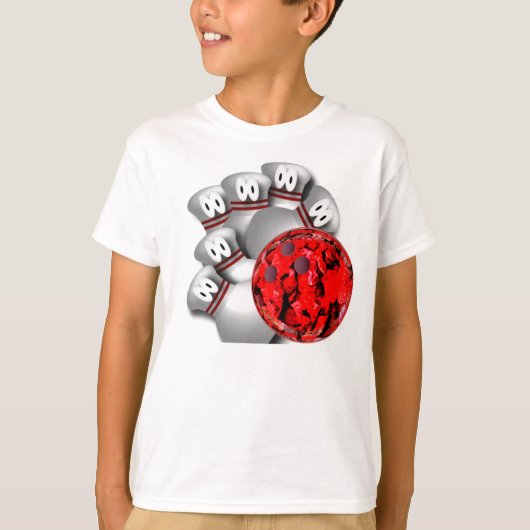 カスタムなボーリングのTシャツのギフト Tシャツ (正面)