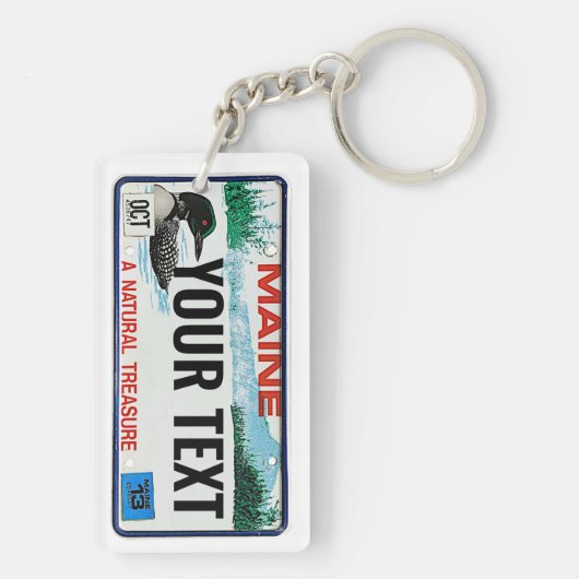 カスタムなメイン免許証の文字 キーホルダー (裏面)