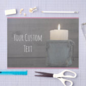 カスタムなメッセージの蝋燭 薄葉紙 (クラフト)