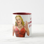 カスタムなメッセージを持つおもしろいで名前入りなレトロの女性 マグカップ (中央)