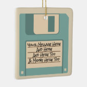 カスタムなメッセージコンピュータフロッピー・ディスクオーナメント セラミックオーナメント (右)