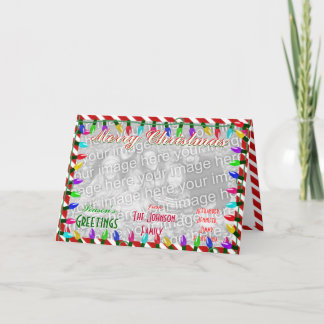 カスタムなメリークリスマスの家族写真を作成して下さい シーズンカード