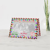 カスタムなメリークリスマスの家族写真を作成して下さい シーズンカード (正面)