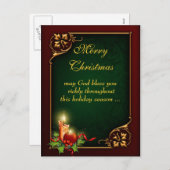 カスタムなメリークリスマスの郵便はがき シーズンポストカード (正面/裏面)