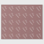 カスタムなメリークリスマスの銅のばら色の額の背景 ラッピングペーパー (フラット)