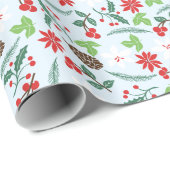 カスタムなモダンなレトロのシックなパターン休日 ラッピングペーパー (ロールコーナー)
