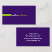 カスタムなモダン519の暗い紫色 名刺 (正面/裏面)