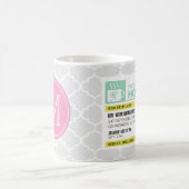 カスタムなモノグラムが付いているおもしろいな規定の熱い茶 コーヒーマグカップ (中央)